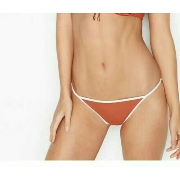 Victoria Secret Swim Bikini 2 pc Set 36 DD XL Fabulous Top Bikini Bottom Ginger - Picture 6 of 9